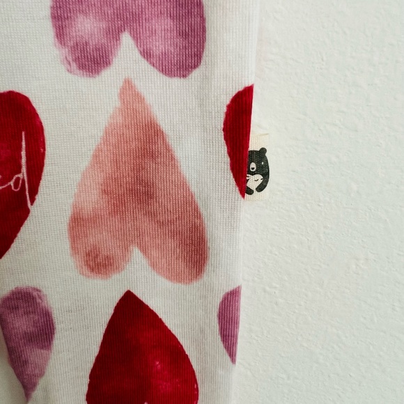 Rabbit + Bear Organic Cotton Watercolor Hearts Loved Coverall Size 18 Months NWT - Picture 10 of 10
